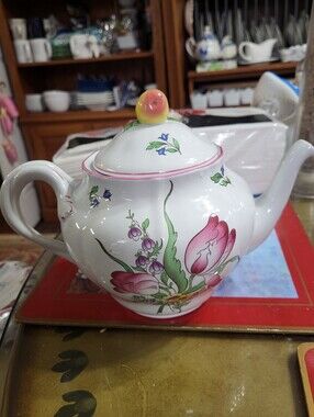 Vintage Spode Marlborough Sprays Porcelain Teapot